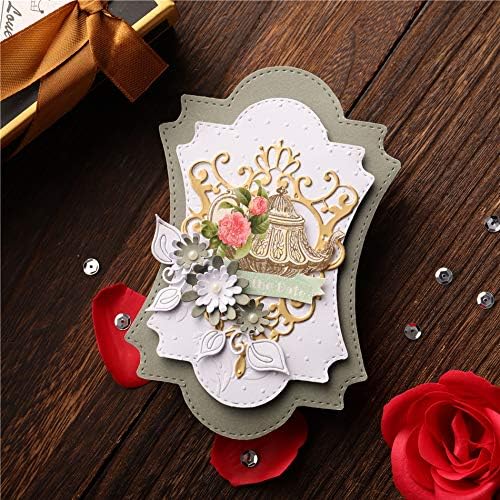Frame Metal Cutting Die Cuts, DIY Crafts Template Frame Paper Cards Cutting Dies Cut Stencils for DIY Embossing Card Making Book Tags Decorative Paper Dies Scrapbooking