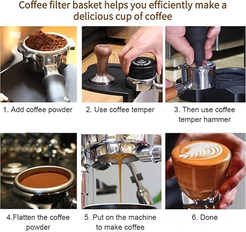 Miniatura 4 de Haofy Cesta de filtro de café, filtro de café desmontable, filtro de acero inoxidable, accesorio de filtro para máquina de café para oficina en casa