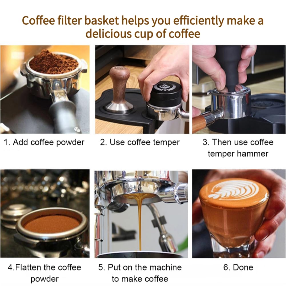 Cestello per Filtro Da Caffè, Tazze con Filtro Da Caffè Rimovibili, Accessorio per Filtro per Macchina Da Caffè in Acciaio Inossidabile per Ufficio in Casa(1)