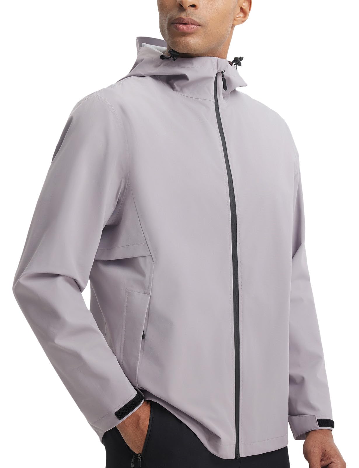 baleaf Chaqueta impermeable para hombre, ligera, plegable, para correr, ciclismo, resistente al viento, con bolsillo