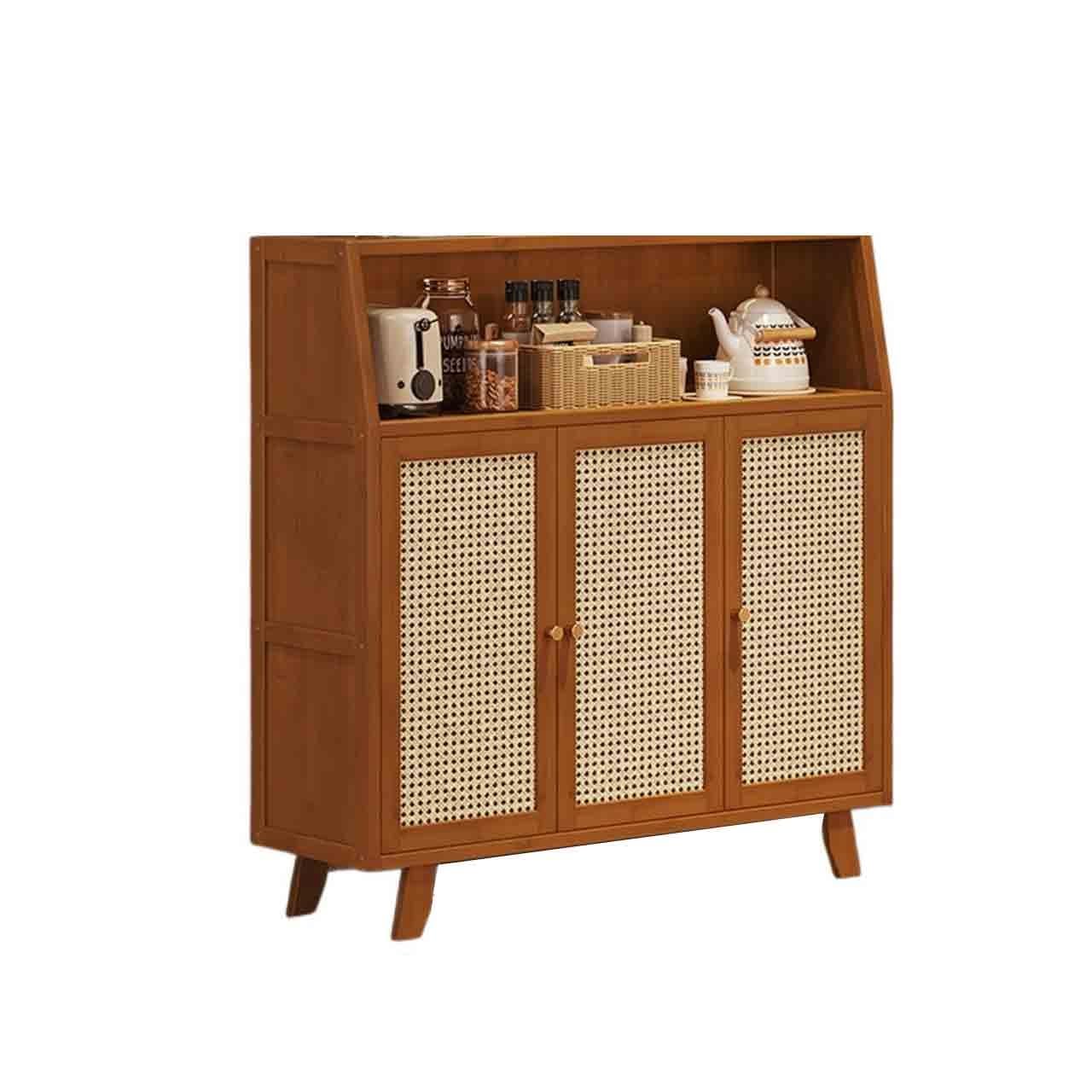 Mueble aparador Aparador de Cocina Estilo Retro, Unidad almacenaje for salón, Tres Puertas con Compartimentos Mesa de Centro Consola