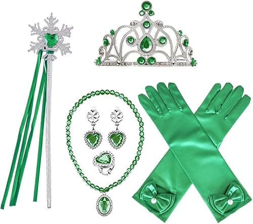 Miniatura 6 de REXREII Disfraz de princesa de Anna para niñas, vestido de reina de la nieve de Elsa de Frozen para Halloween, cosplay, Navidad, fiesta de