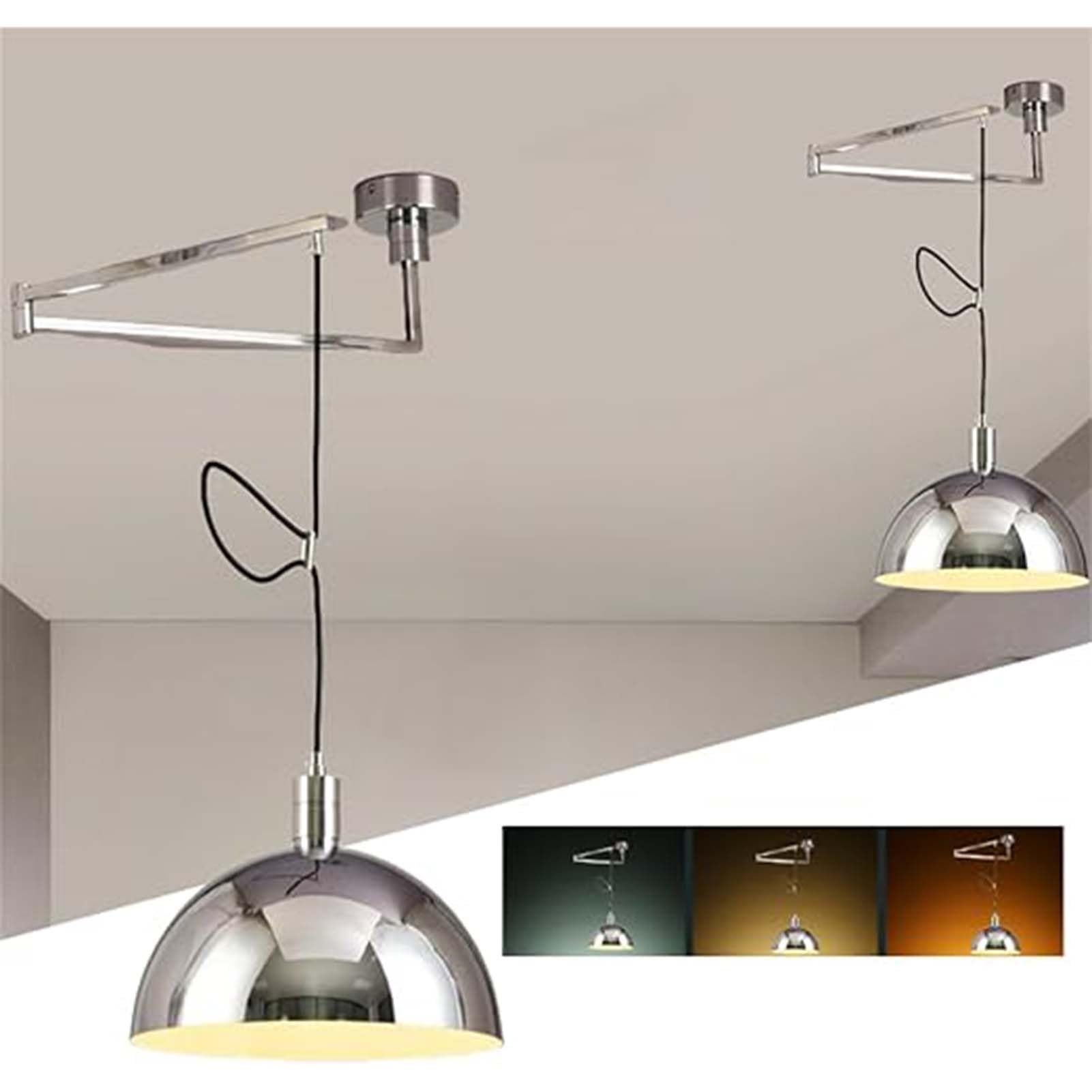 GUODDM Adjustable Pendant Light Fixture - Industrial Dome Hanging Lamp for Dining Room & Living Room - Modern Ceiling Lighting Decor