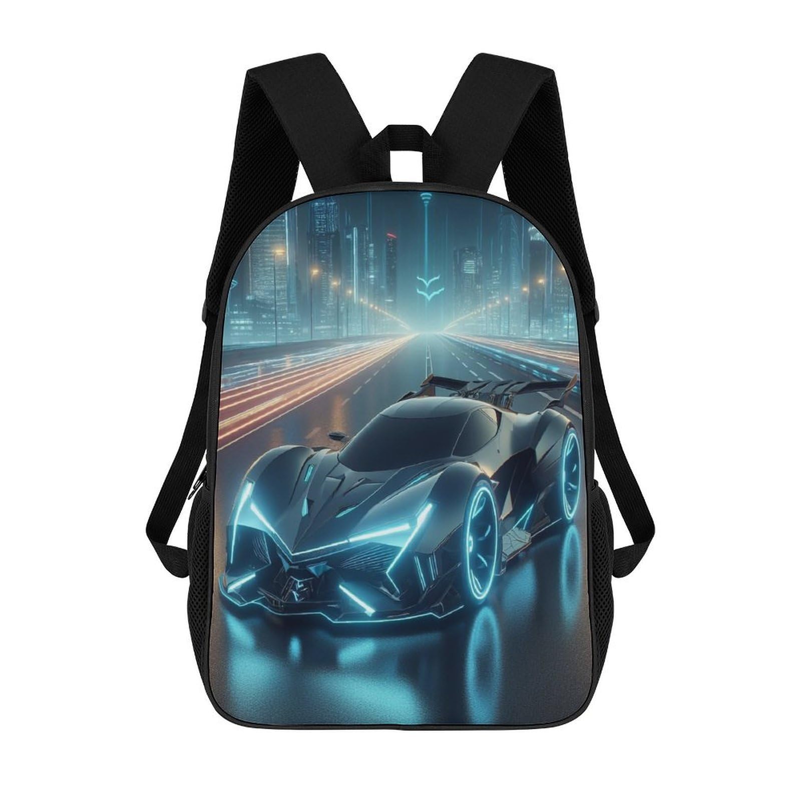 Qpirinmex Unisex Kids Sports Car-4 Sports Car Bookbags 3D Printed School Backpacks Boys Girls Personalized Rucksack School Bag Primary Student Kids Bookbag 17Inch
