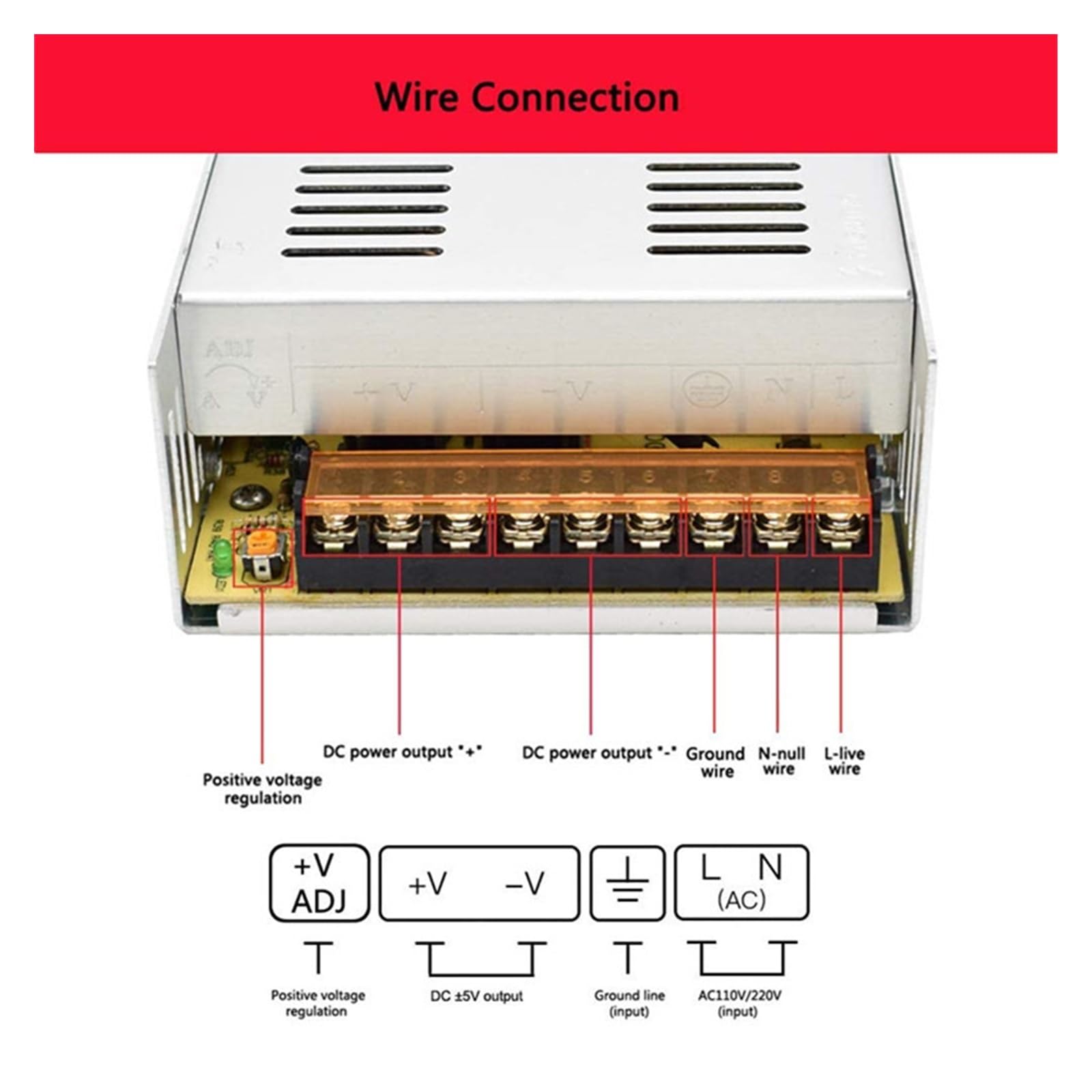 Transformador de accionamiento Fuente de alimentación conmutada, transformador AC DC for tira de luces LED, Motor CCTV, 12V, 24V, 36V, 48V, 60V, 72V, 360W, 400W, 500W, 600W Para equipos electrónicos i