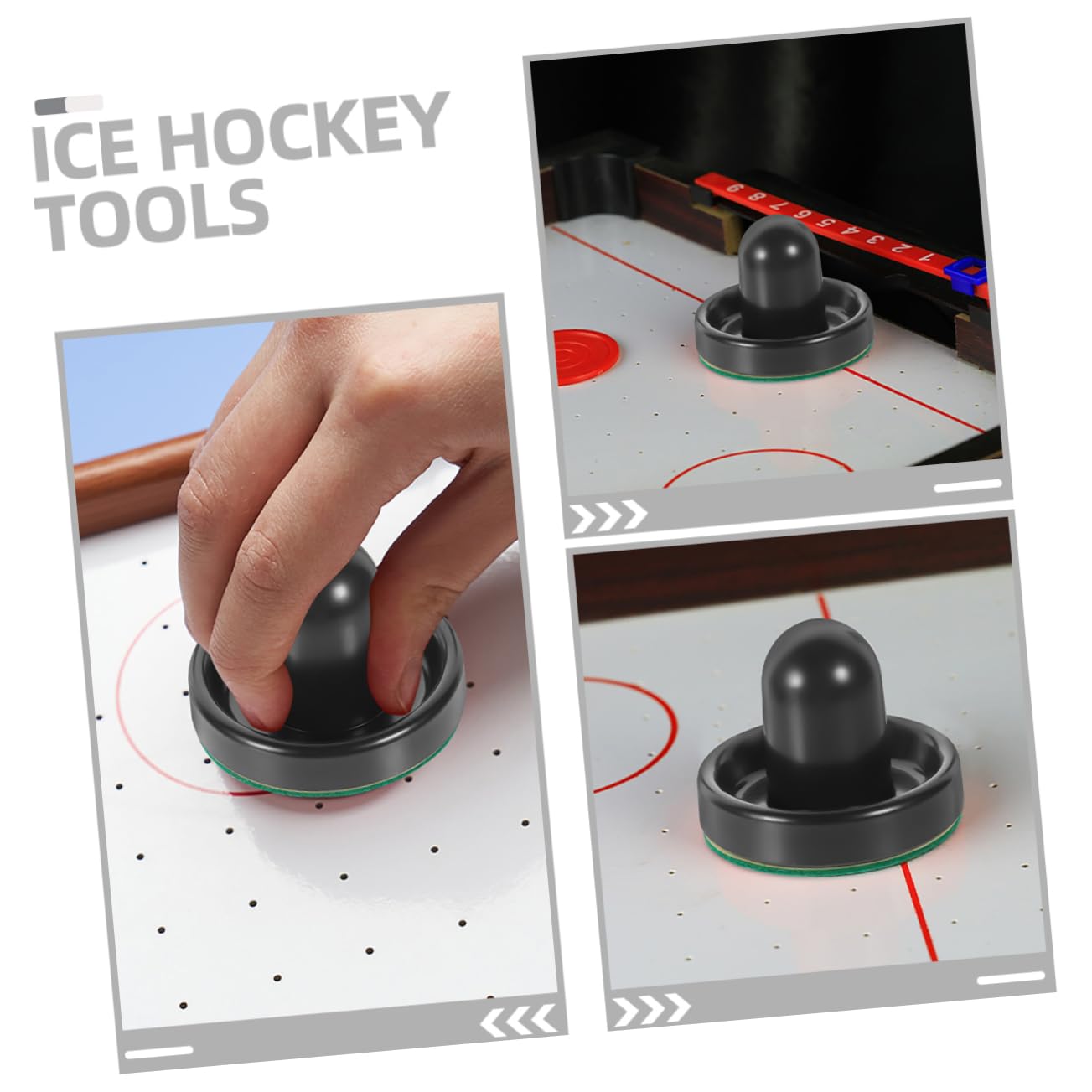 VICASKY Accessoires de hockey sur glace - Accessoires de hockey sur glace - Ensemble de palets de hockey sur glace - Set de palets de hockey de table - En plastique - Rouge