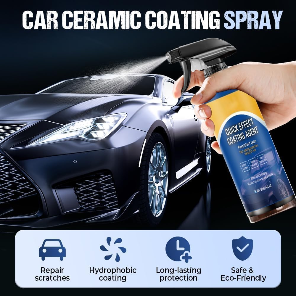 2026 New Car Coating Spray, Advanced Car Quick-Acting Coating Agent Spray. Oil Film Emulsion Glass Cleaner,Persistent Type Fast Coatin Protection Lasting as New（1Set） — view 6