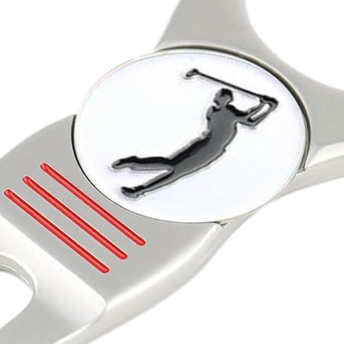 Miniatura 2 de Multifuncional Golf Divot Herramienta de reparación de palos de golf titular de ranura limpiador de césped Reparación de césped Prong Peso ligero