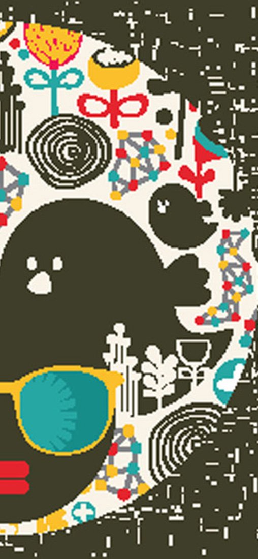 PeelitStickit Women Head Pattern Wallpaper, Wall Mural ID-046, vinyl