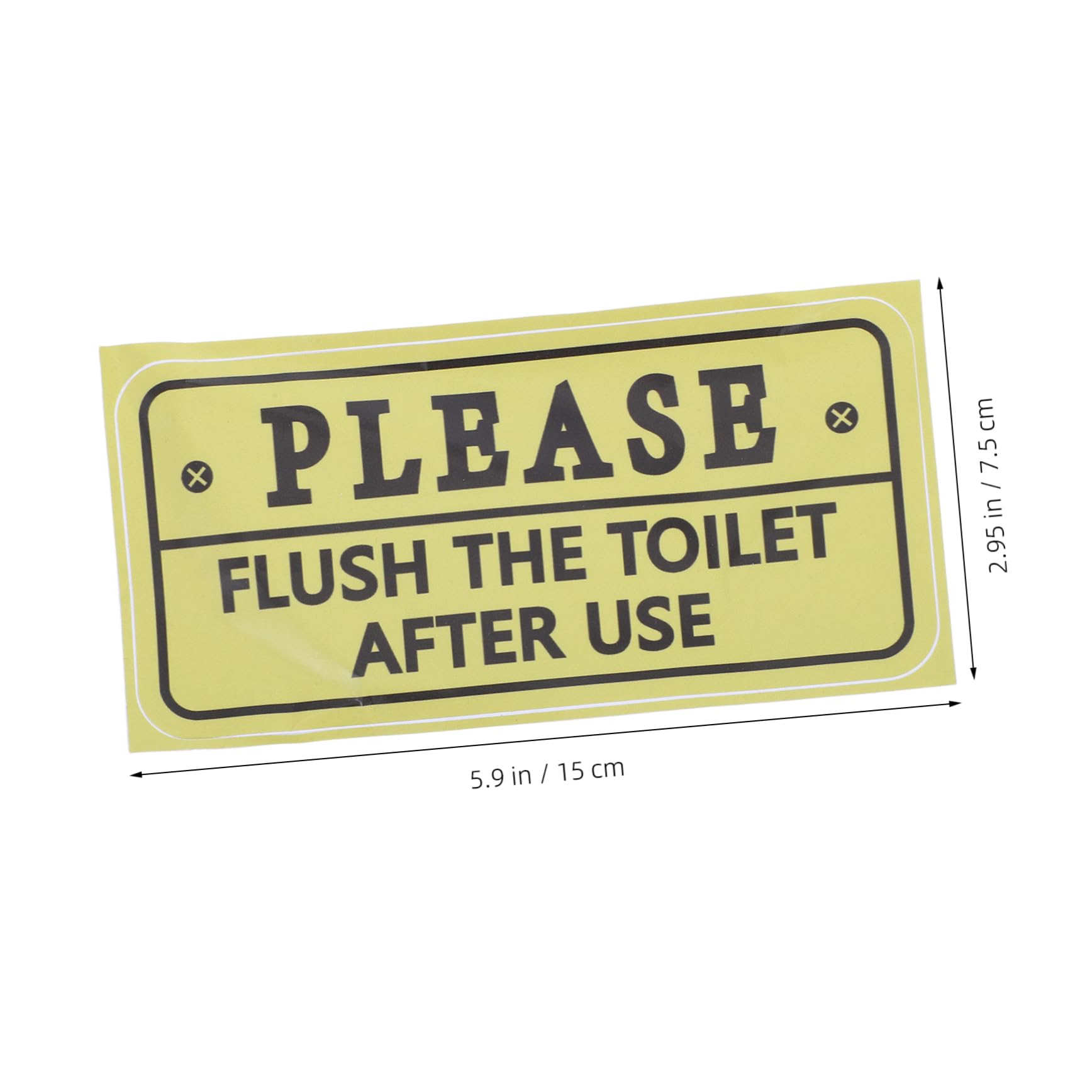 AUTSUPPL 2pcs Flush Toilet Etiquette Decal Friendly Bathroom Reminder Sticker for Restrooms Clean Design for Aesthetic Appeal