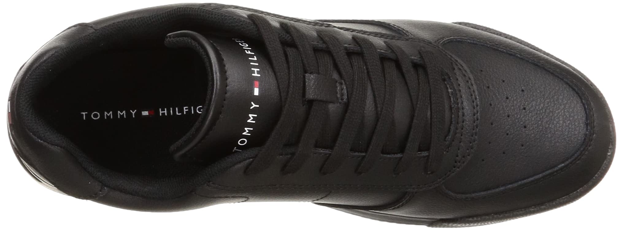 Tommy Hilfiger Herren Low Lightweight Leder Sneaker, Schwarz, 40 EU – Ansicht 5