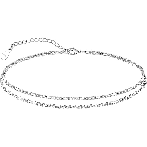 Ankle Bracelet 925 Sterling Silver Anklets for Women Adjustable -9.5