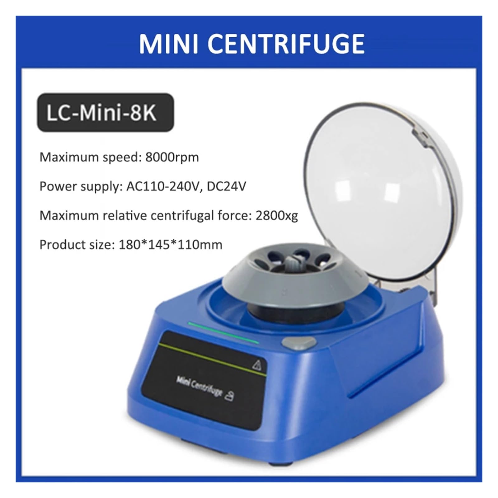 Mini laboratorio de centrífuga de bolsillo, suero de belleza portátil de baja velocidad, rotor separador pequeño, mini laboratorio de centrífuga de bolsillo(LC-Mini-8K)