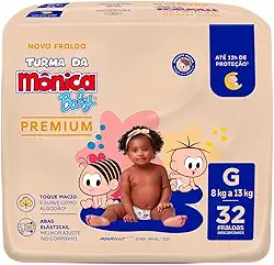 Turma da Mônica Baby Premium Econômica G 32Unidades