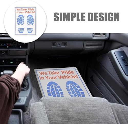 Miniatura 6 de 80 hojas de papel para pies, alfombrillas desechables de papel desechables para vehículos, suministros de servicio automotriz, alfombrillas de papel