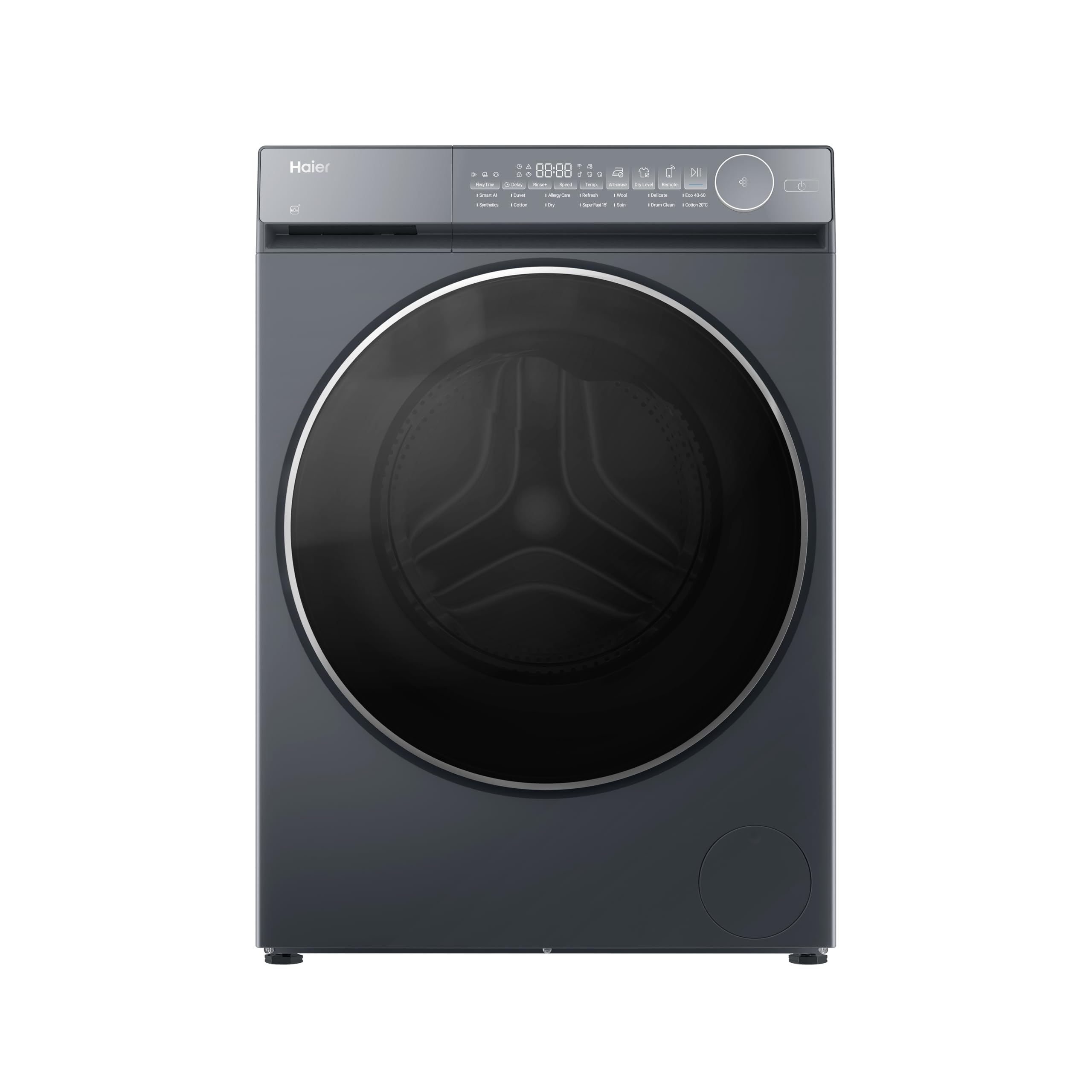 Haier X Series 7 Washer Dryer, 10kg Wash, 6kg Dry, 1400 rpm, A-30 percent Wash Energy Class, Tested for 25 Years, Lint Removal System, 14 Programmes, Graphite, 55x60x85 cm - HWD100B14367GUUK
