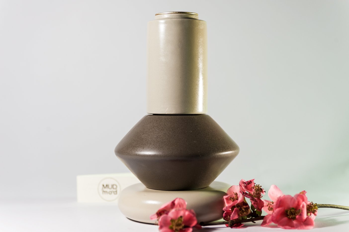 Mud is mood - Candlestick"Intersezioni" - ceramics - 100% Made in Italy - 3 pcs - Terra or Vinaccia (colour combination)