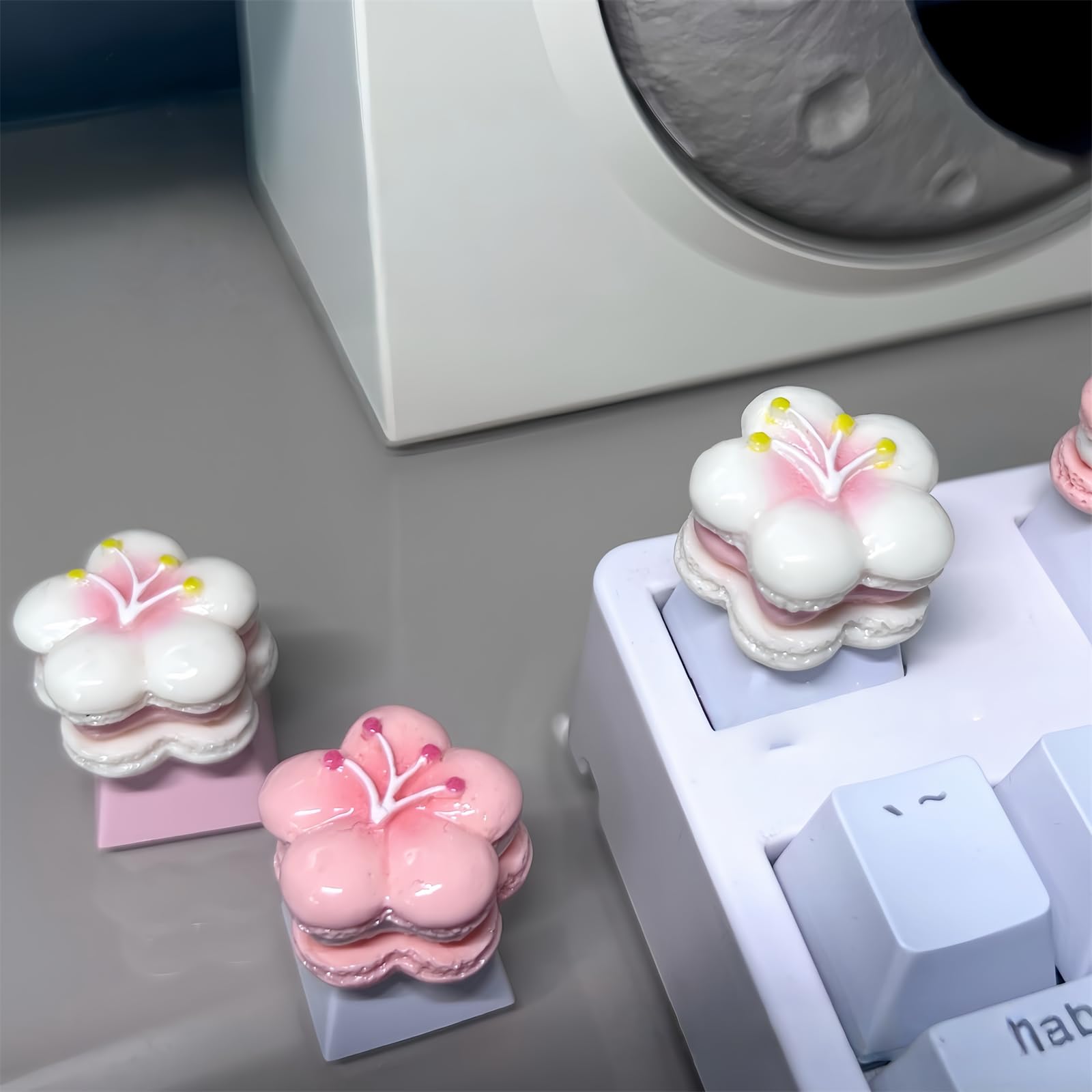 Amazon.com: ZMX Cute Flower Keycaps,White Pink Cherry Blossom