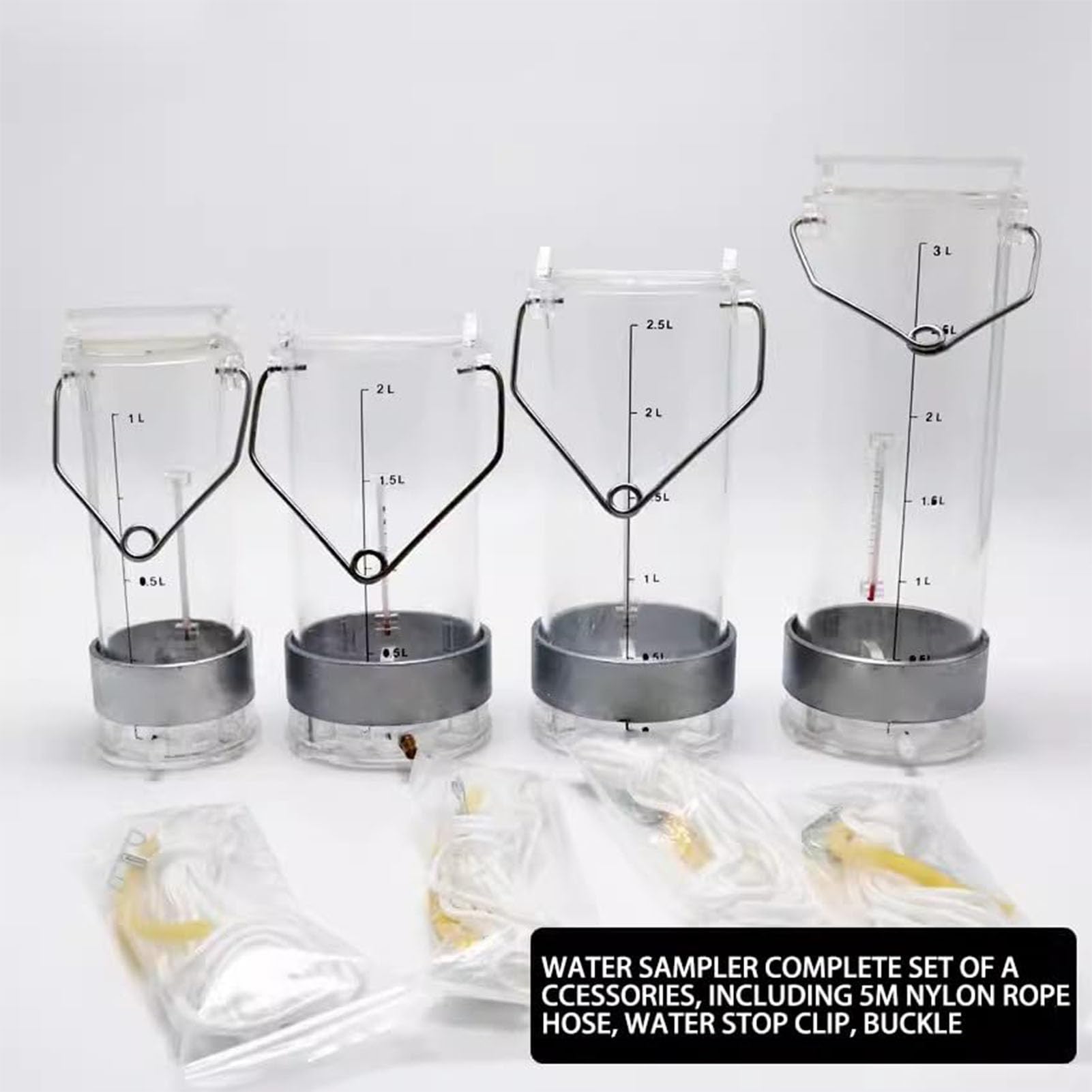 Sistema di campionatore d'acqua con contrappeso, bicchiere di plastica della siviera per la raccolta di campioni di qualità dell'acqua, design affidabile del pendolo per test accurati