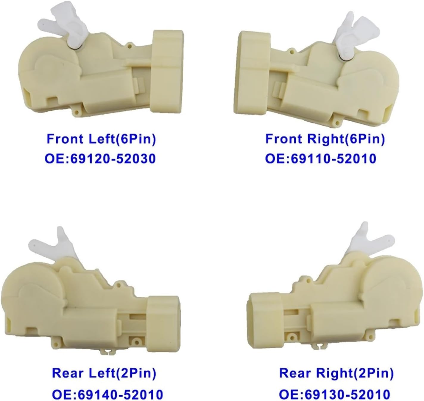 Door lock actuator front/rear/right/left 69120-52030 69110-52010(Front Left)