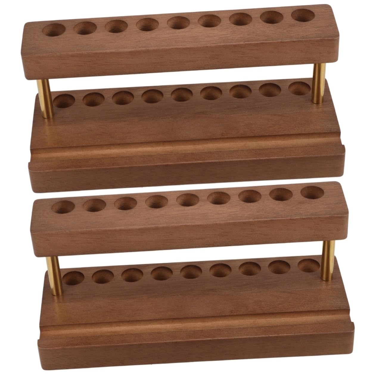 STOBOK 2stücke Acrylfarben Organizer Mit Pinselhalter Multifunktionales Holzregal Für Künstler Platzsparender Farbständer Für Sauberes Und Organisiertes Malen Für Büro Und Atelier