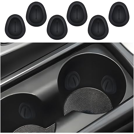 Essential Car Cup Holder Insert Rubber, Pack of 6