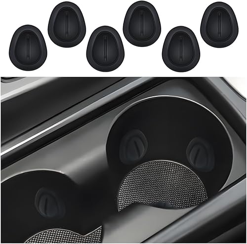 6 limitadores de posición de taza de automóvil, inserto de silicona para portavasos de automóvil con autoadhesivo, accesorios universales para