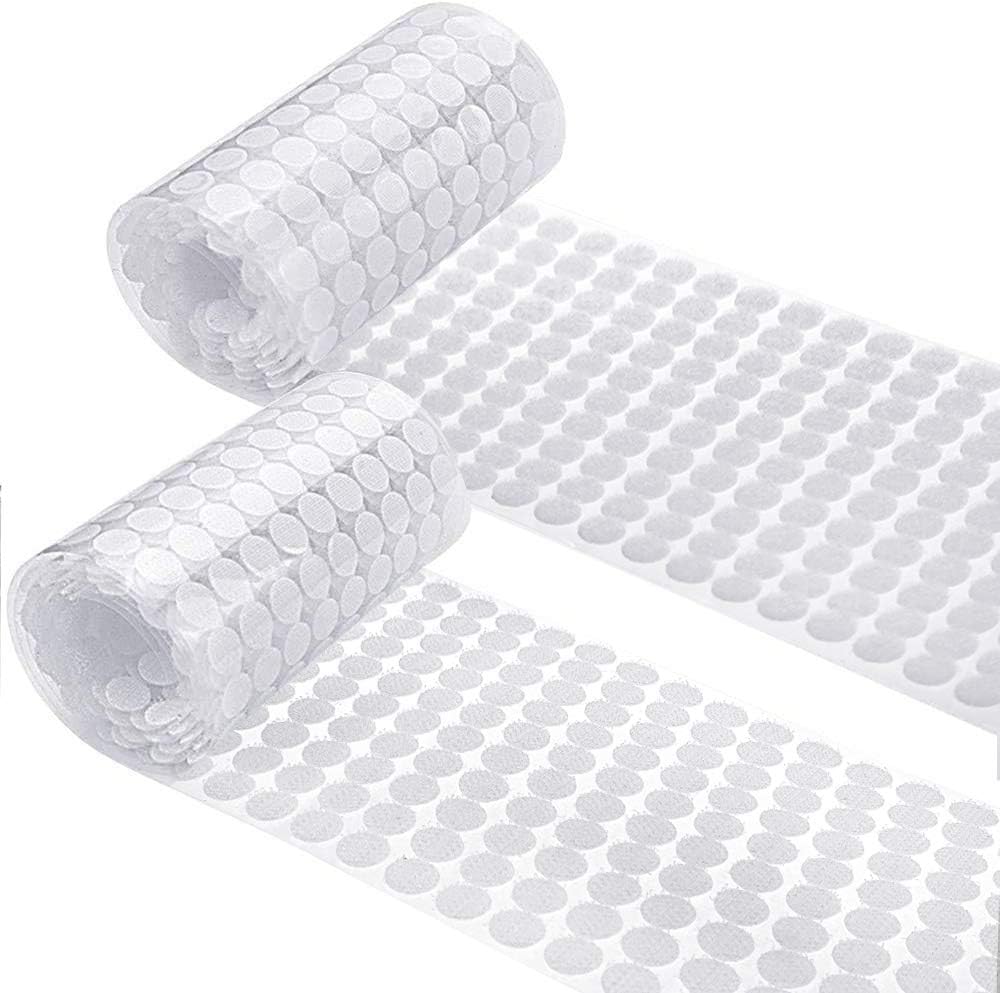 Self Adhesive Dots, Strong Adhesive 1300 pcs(650 Pairs) 2/5" Diameter Sticky Back Coins Nylon Coins