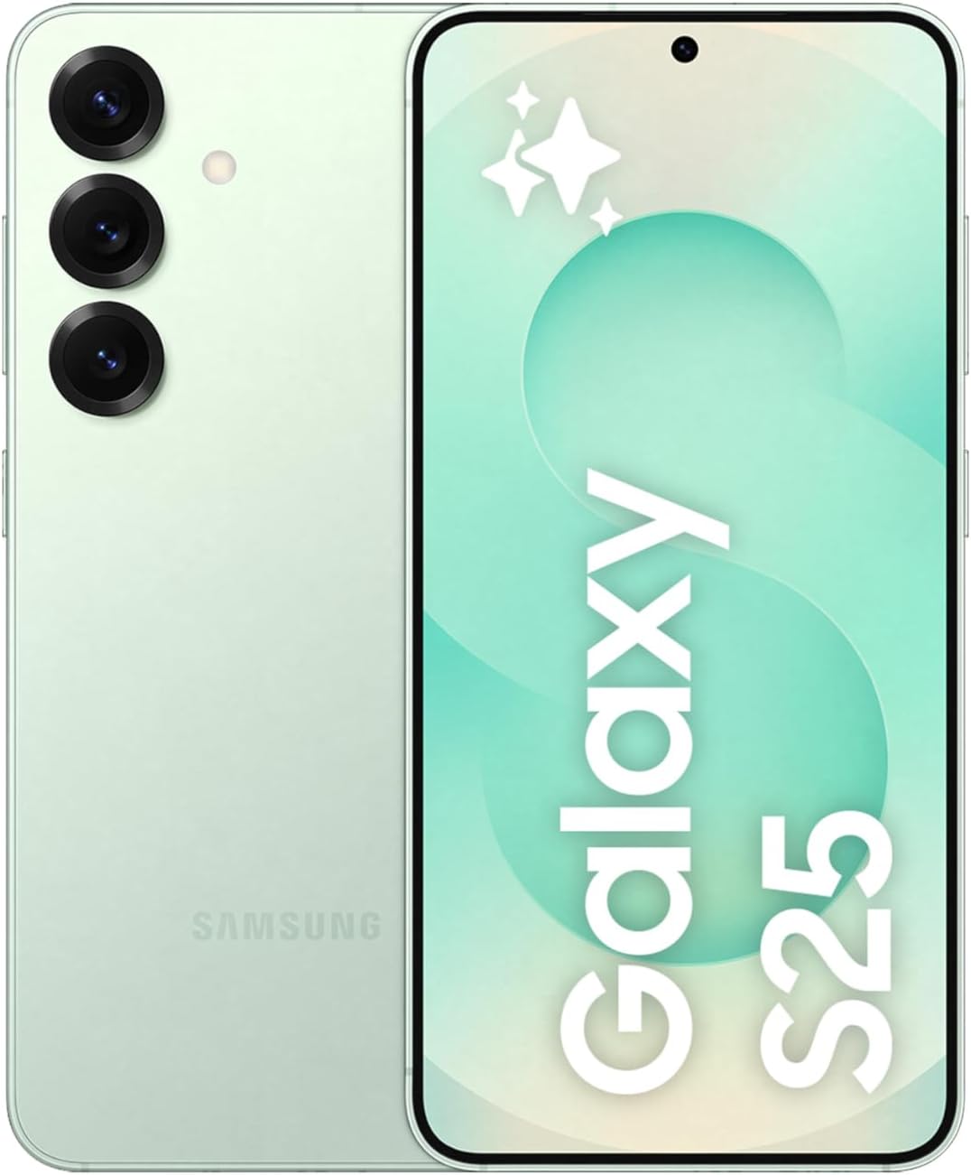 Samsung Galaxy S25 5G SM-S931B/DS 256GB 12GB Dual SIM Factory Unlocked GSM Smartphone, 6.2" 120Hz AMOLED Display, 50MP Cameras - International Version (Mint Green)
