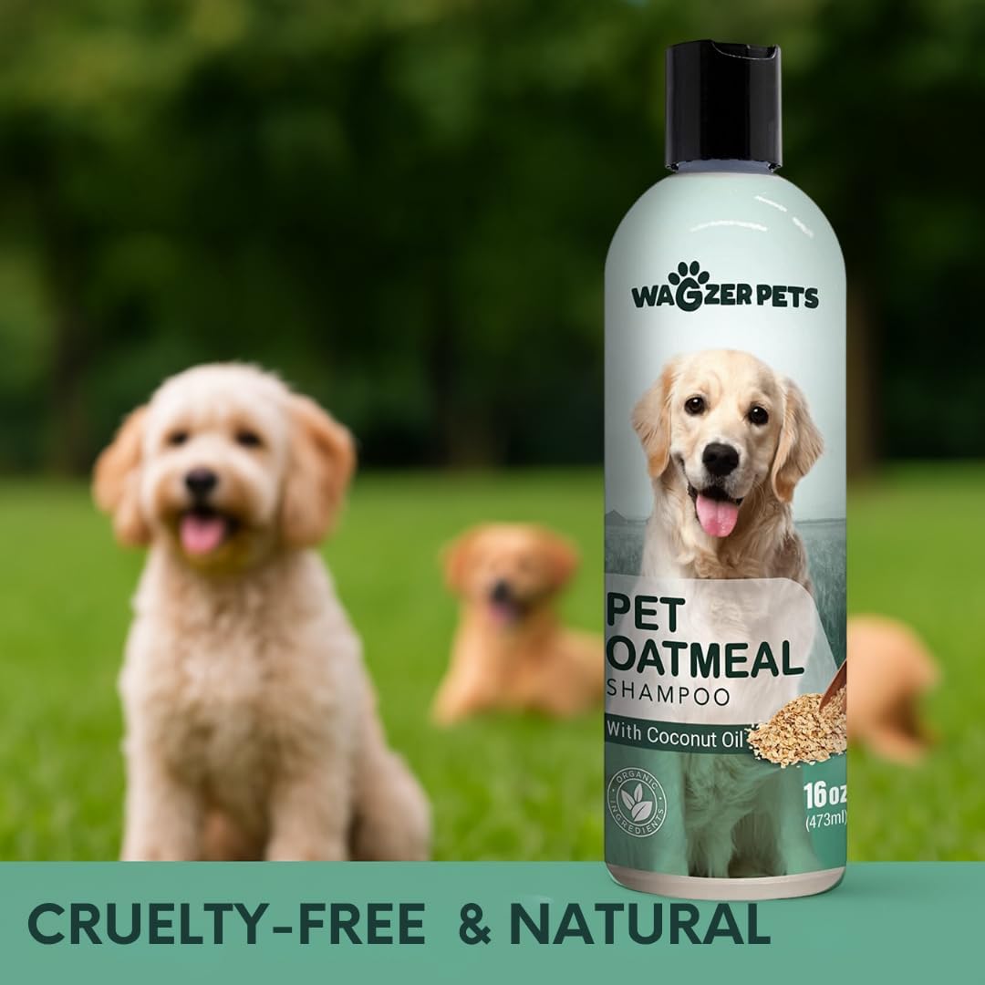 Wagzer Oatmeal Dog Shampoo with Coconut Oil for Itchy Dry Skin image 4