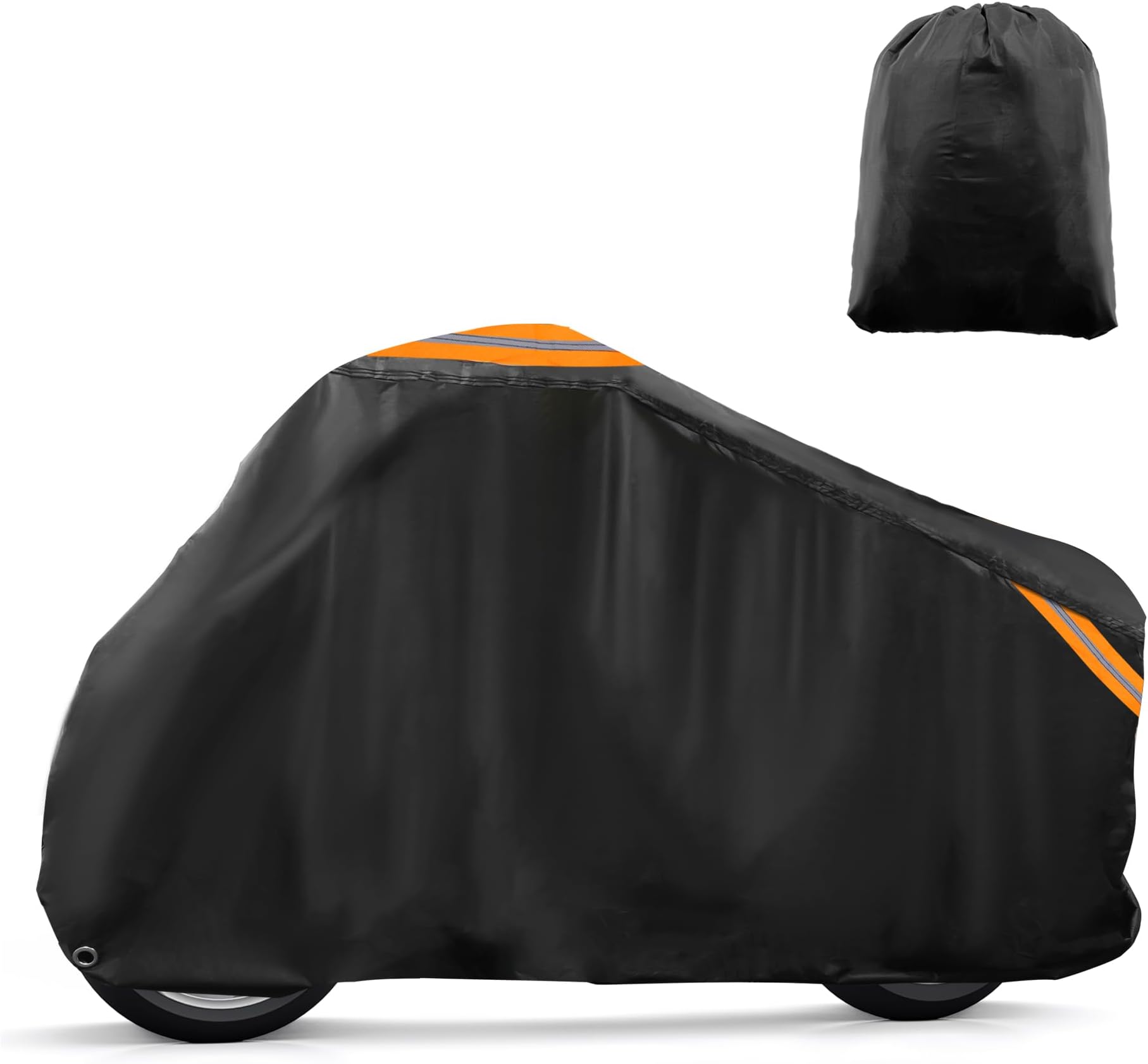 uxcell Motorcycle Cover Waterproof Rain Dust Protector for Harley Davidson Cruiser Sportster Fatboy Softail Dyna Super Glide Fits 104" Black