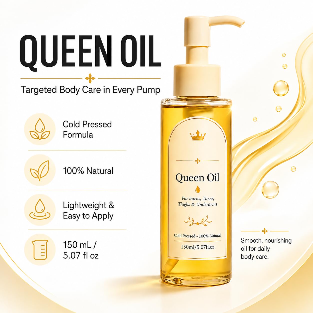 ERAE Queen Oil，Lightweight Skin Care Oil, 150 mL