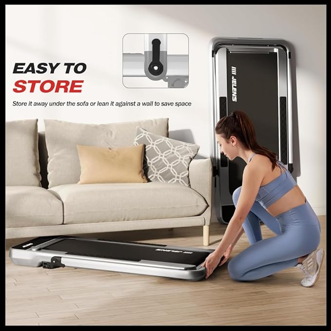 Caminadora Eléctrica Plegable con Inclinación 3HP 12.07 km/h Silver miniatura 6