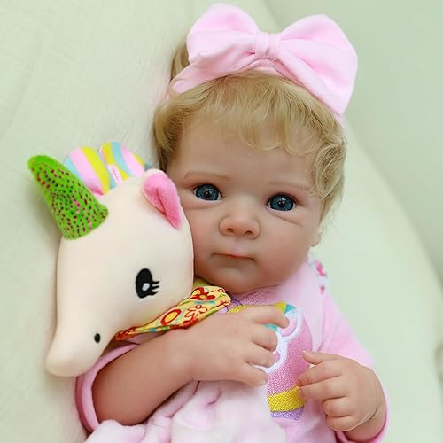 Miniatura 27 de Muñecas de bebé Reborn realistas, de 20 pulgadas, lindas muñecas de bebé de silicona recién nacidas, con cuerpo de vinilo completo suave