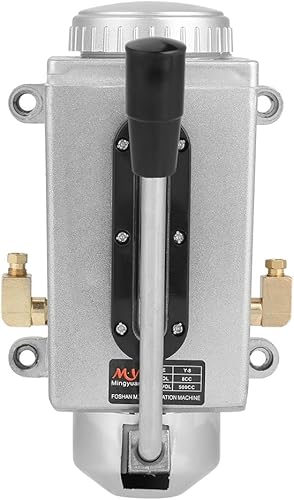 Miniatura 7 de Bomba de aceite lubricante manual Lubricación manual 500CC CNC 0.157 in Doble salida Port Oiler para perforación Torno Cortadora Fresadora