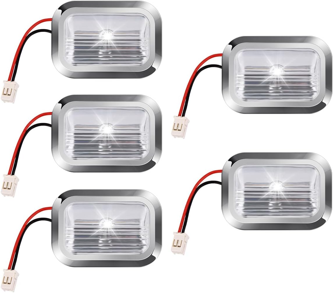 5 Packs EAGLEGGO W11462342 Refrigerator LED Light Module for Whirlpool, Kenmore Kitchenaid Jenn-Air Refrigerator Freezer Bulb Replaces AP6989197 PS16218086 W10908166 W10607479 W10843339 Fridge Light