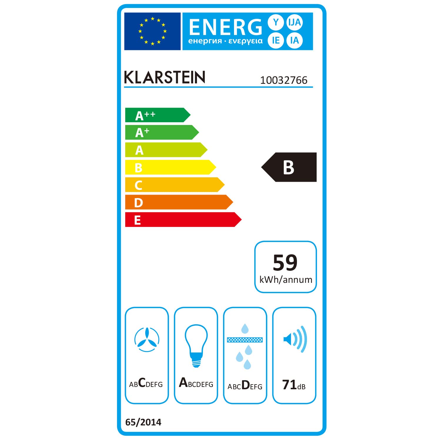 Klarstein Campana Extractora Cocina Montaje Pared con Filtro Aluminio Antigrasa para Lavavajillas, Flujo Aire 607m³/h, LEDs, Controles Táctil