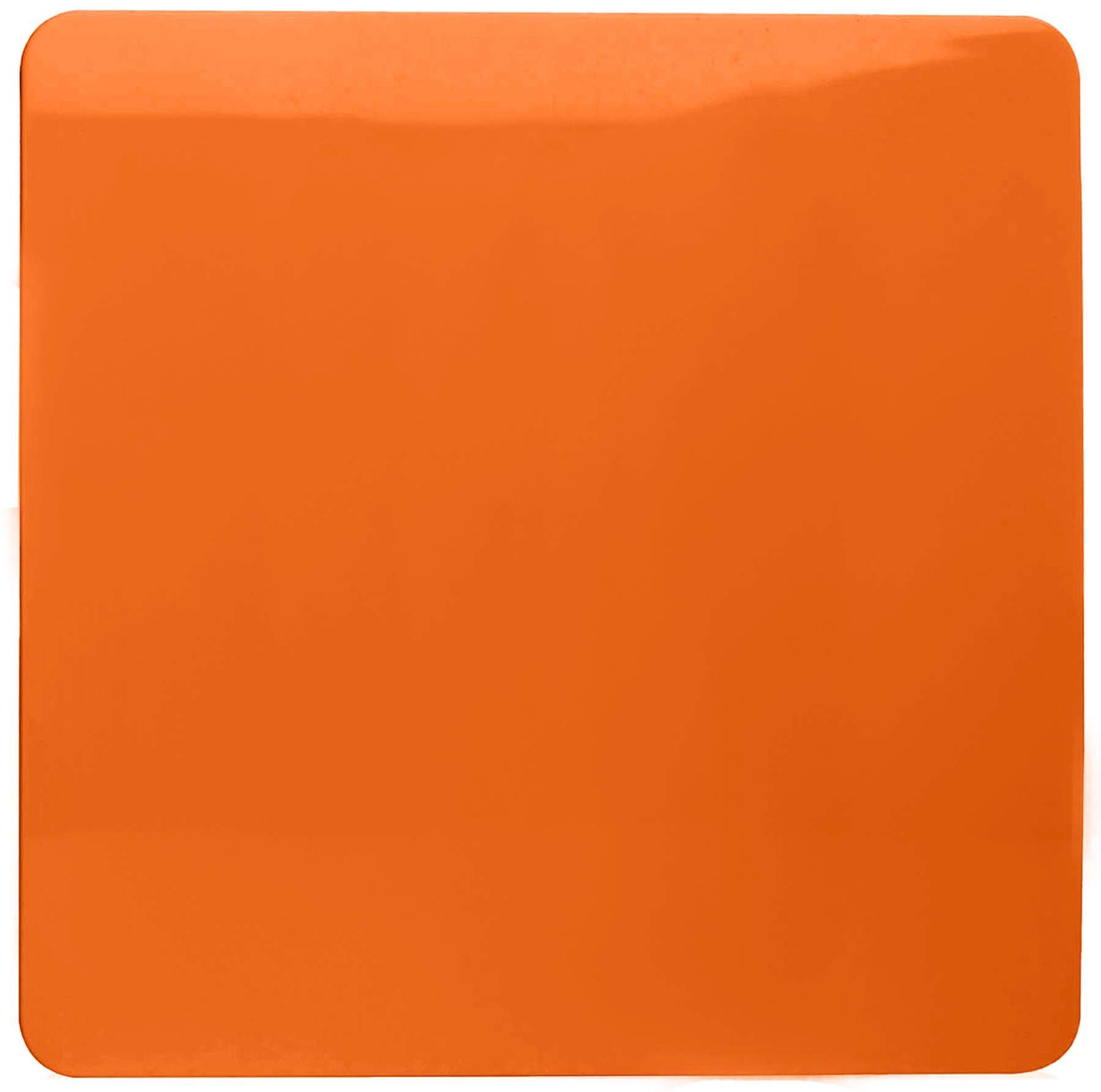 Trendi Artistic Modern Glossy Tactile Single Blanking Plate Orange