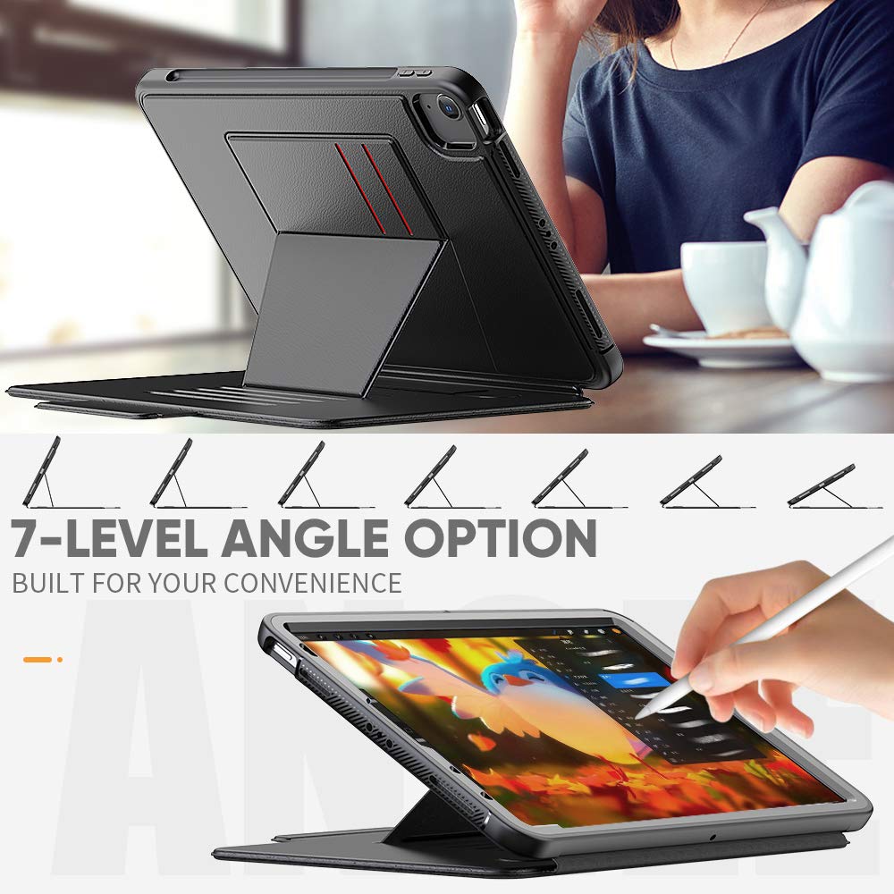 Amazon Com Navor Smart Case Compatible With Ipad Air 4 Ipad 10 9 Inches Multiple Stand Angles Shockproof Magnetic Mount Electronics