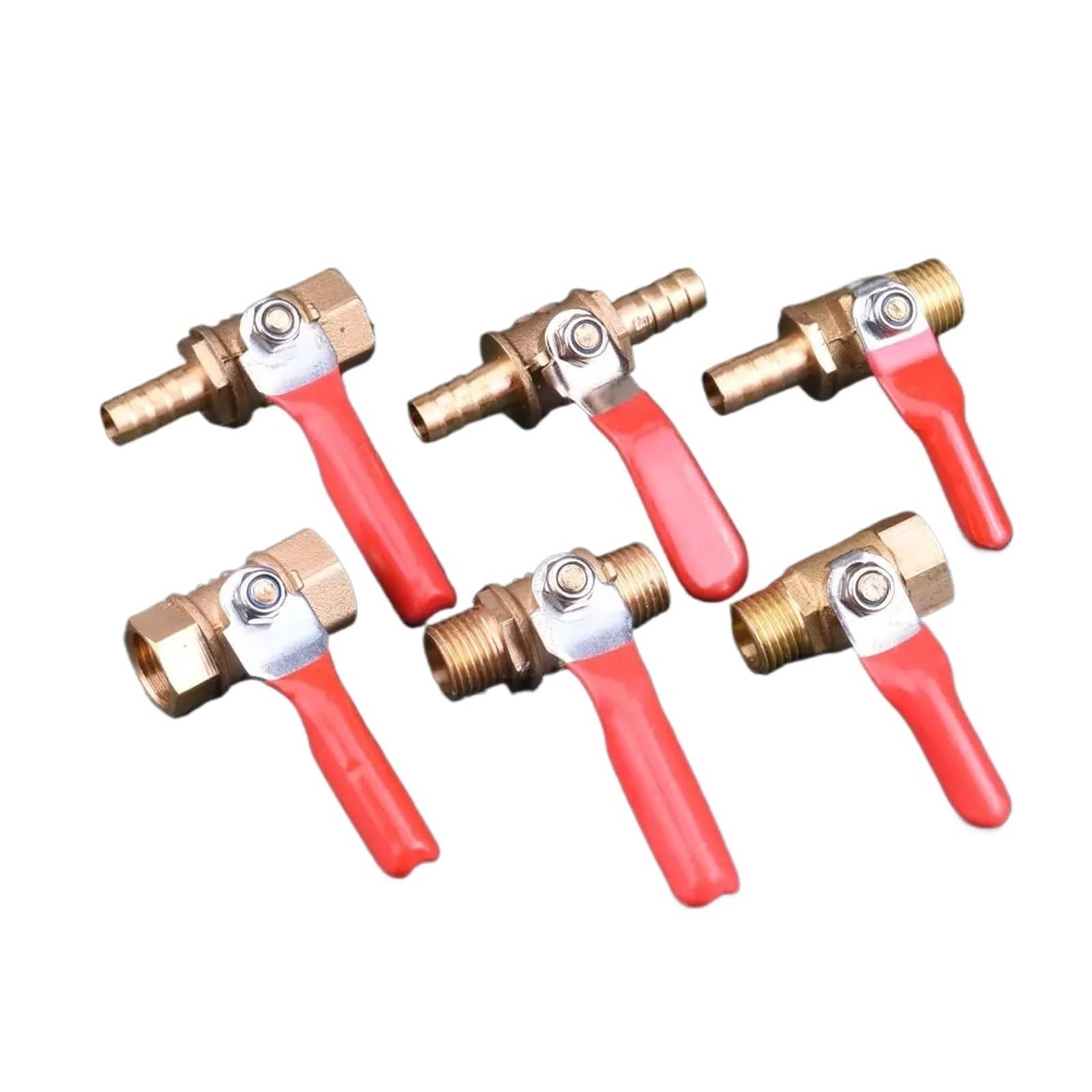 Brass Ball Valves with G1/8 - G3/8 Threads 8-10mm Barb Fittings for Versatile Plumbing Connections Female/Male(Male G3/8-8MM)