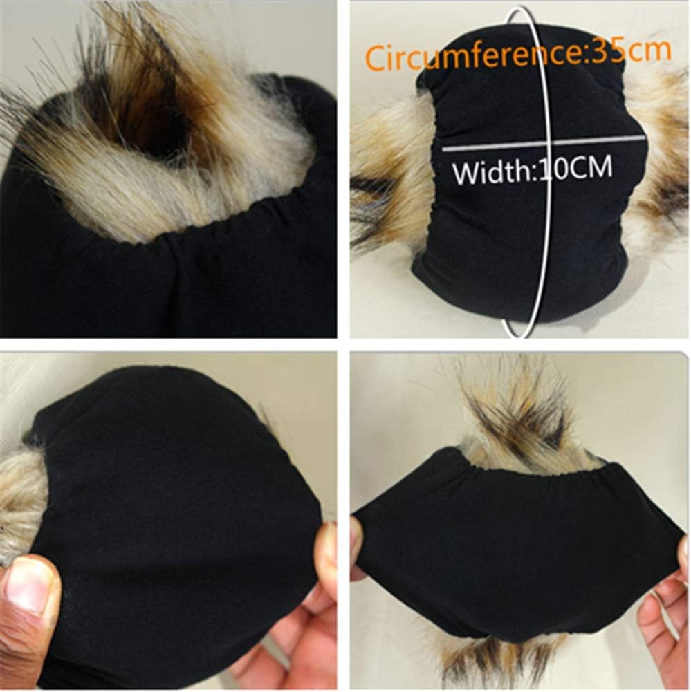 新商品登場 フェイクファー リストカフ 腕 レッグウォーマー 冬 ブーツカフス 暖かいバンドリング 女性用 US サイズ: Medium カラー 伸縮アッパー