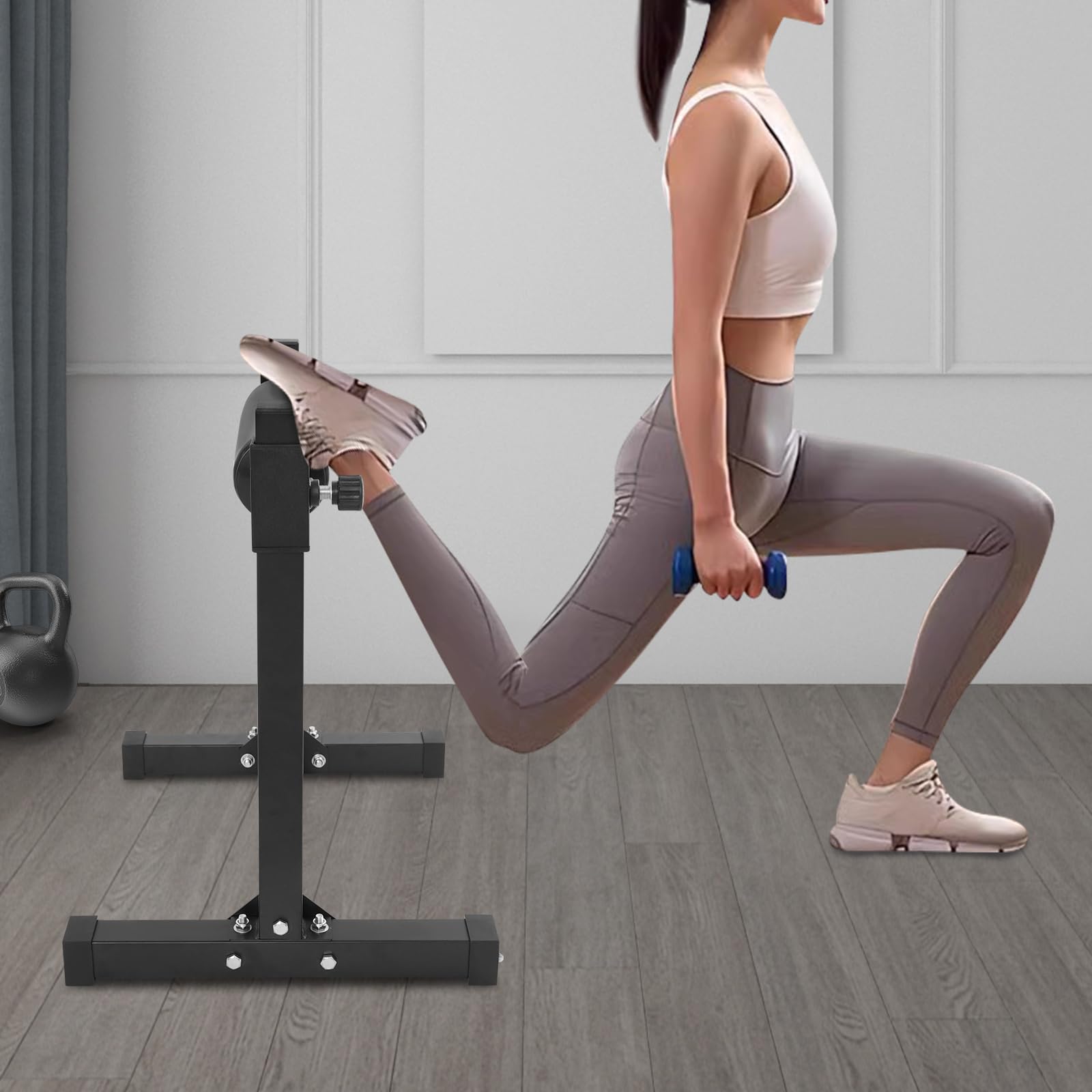 Split Squat Stand - Rullo squat, regolabile in altezza, per squat condivisi bulgari, 1 gamba per peso corporeo o manubrio, 61,2 x 56,7 x 67,3 cm