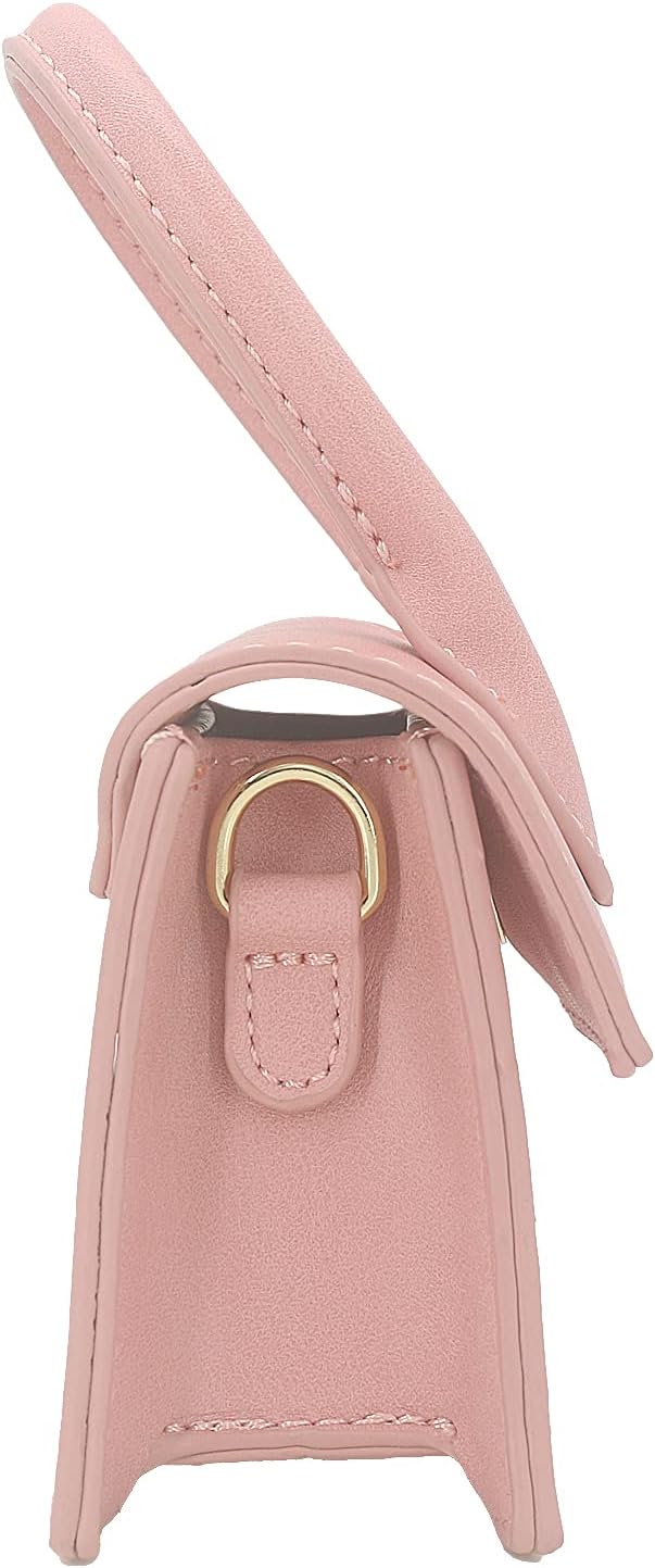 Mini Crossbody Bag for Women Girls Synthetic Leather Flap Purse Styling Top-Handle Clutch Handbag - Image 5