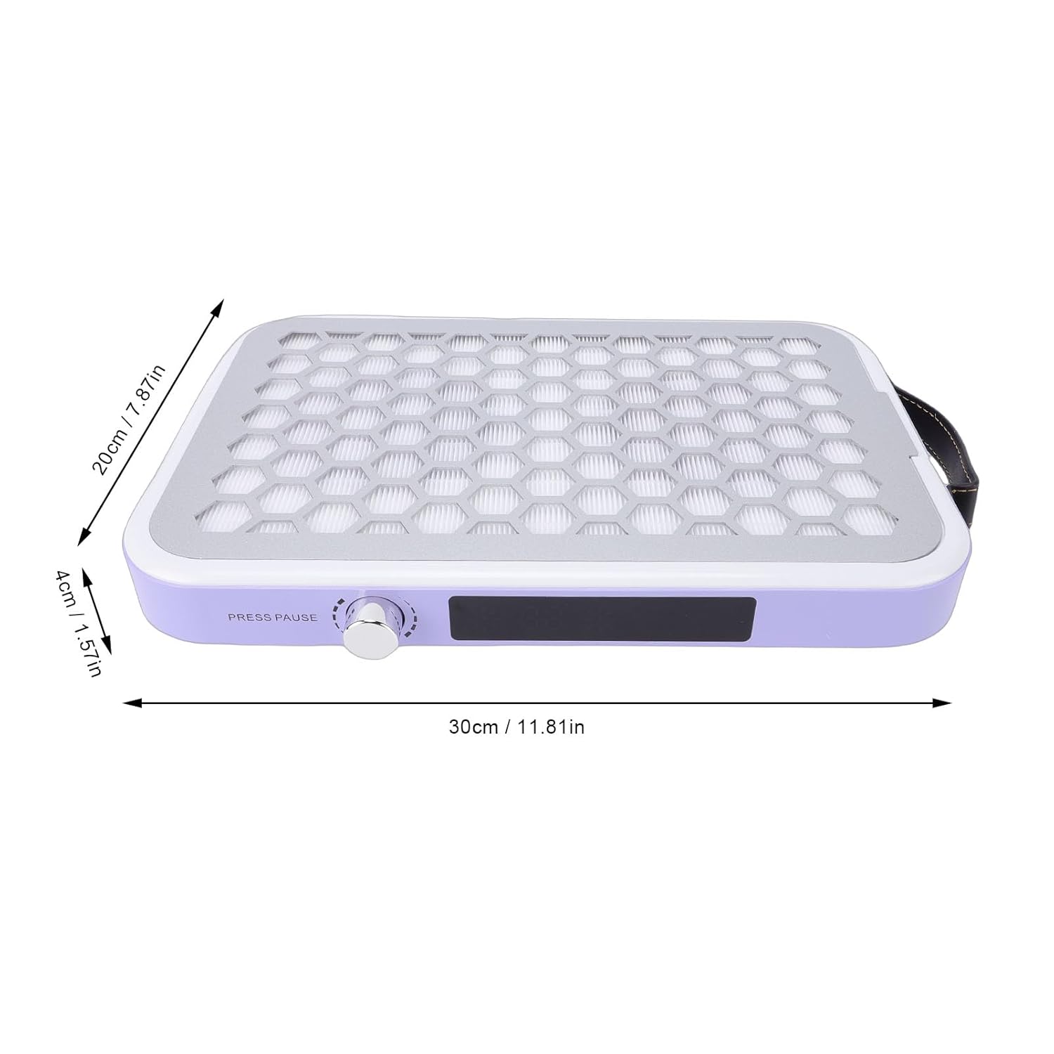 Ymiko Nail Dust Collector Professional High Power Dual Turbine 4500 RPM Manicure Vacuum Cleaner with LED Display for Nail Salon Stainless Steel ABS 30x20x4cm (US Plug 100-240V)