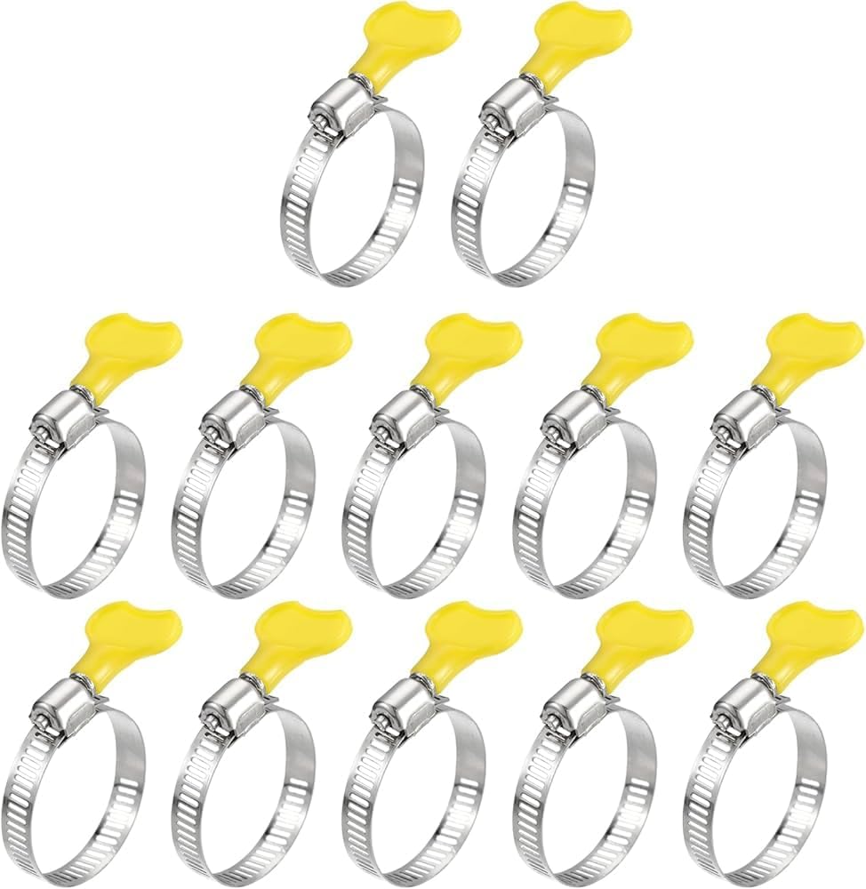 GKP Stainless Steel Hand Adjustable Worm Gear Key Type Hose Clamps. 1/2 Inch Gas Water Tap Garden Pipe Clamp. Clips for Plumbing Mechanical & Multi Uses (Pack Of 12, 1/2 Inch)-image-24