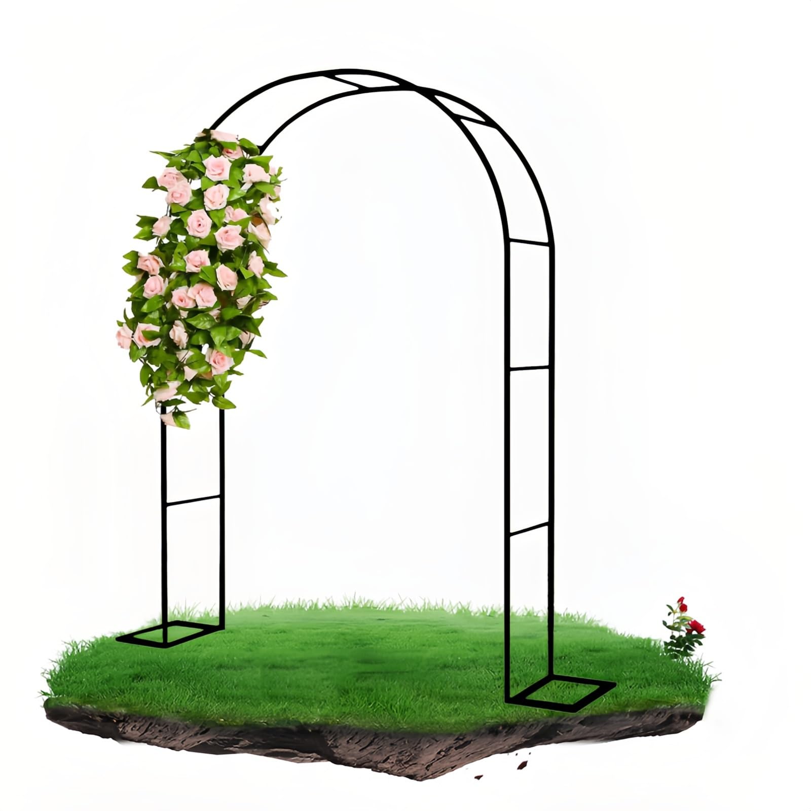 Bogenspalier für Gurken, wetterbeständige Metall-Pergola, perfekt für Rasen, Terrasse & Hinterhof, einfache Montage, langlebige Outdoor-Stützstruktur