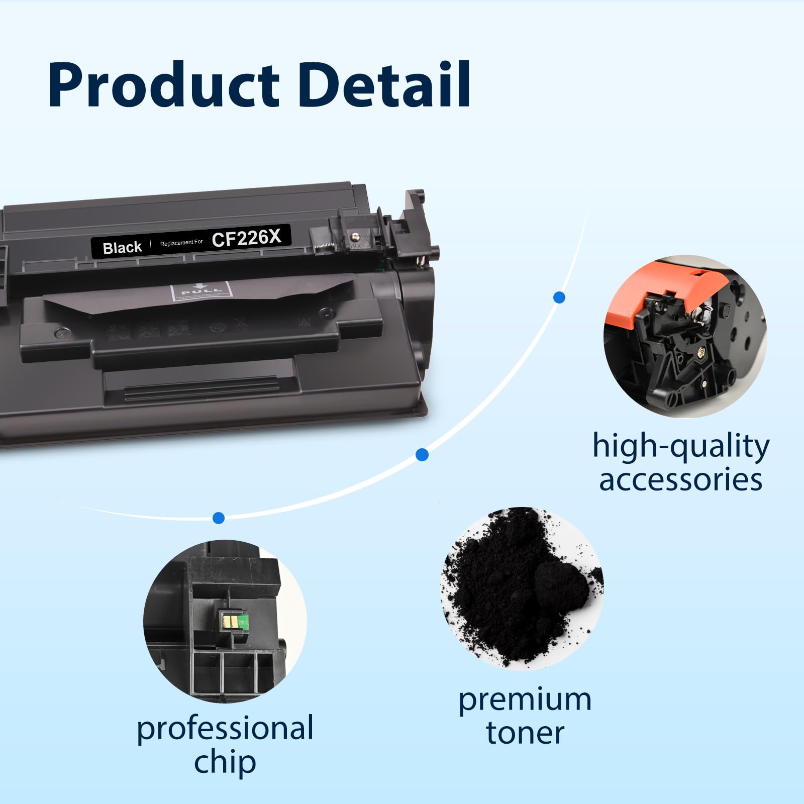 MYCARTRIDGE 26X Compatibile per HP 26X CF226X per HP Laserjet Pro MFP M426fDW Toner per M402DN per 26A CF226A (2 nero)