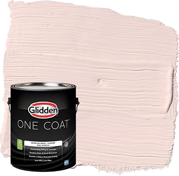 Glidden Interior Paint + Primer Pink/Ballet Slipper, One Coat, Flat, 1-Gallon