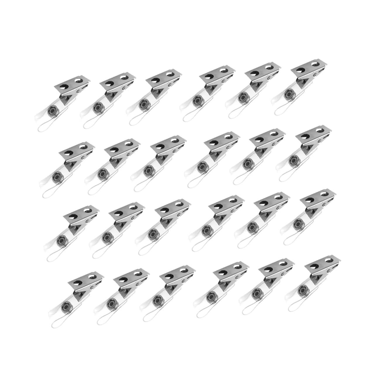 Porta Badge Con Lacci 150 Pezzi Clip Metalliche Per Targhette Identificative Fiere Sicurezza