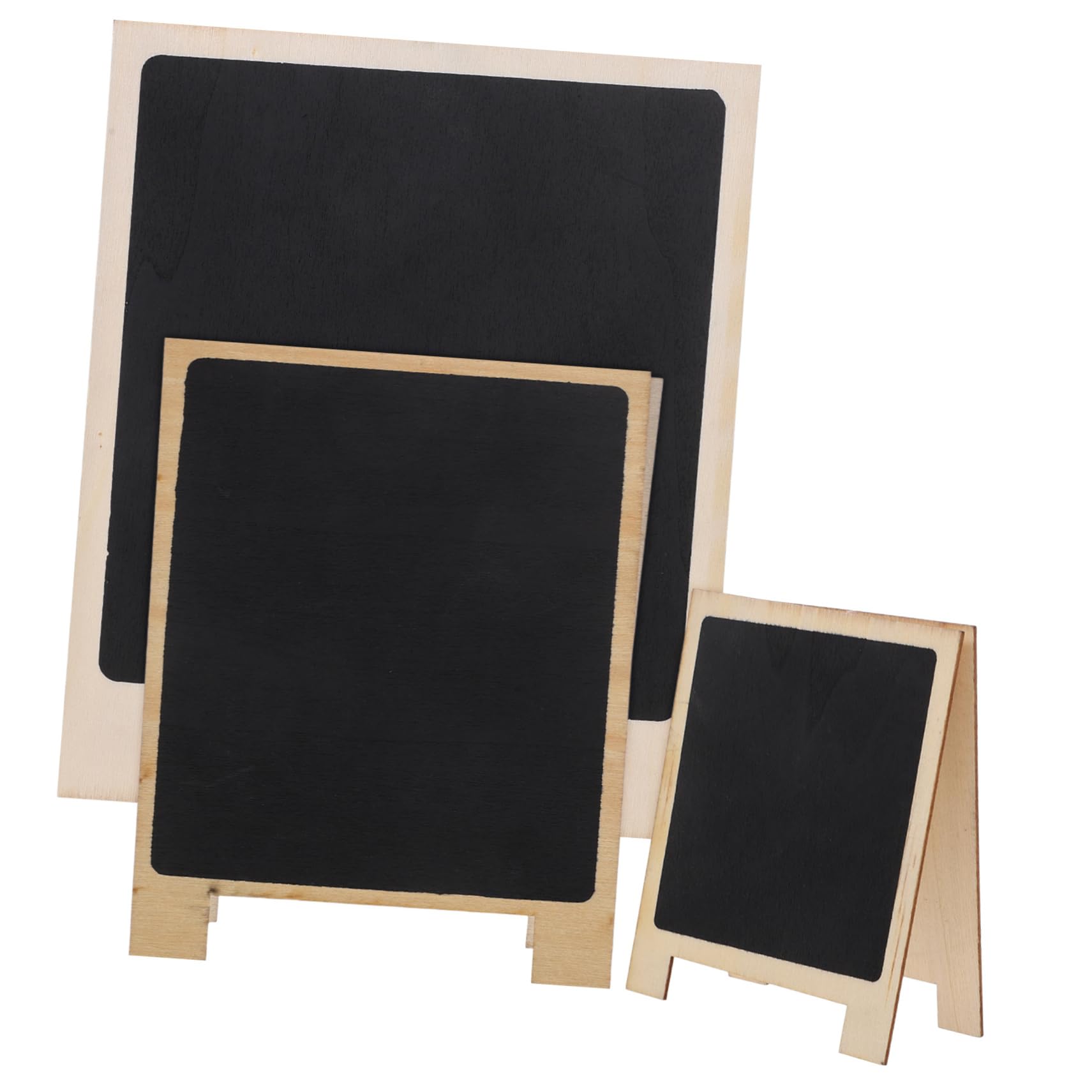DOITOOL 3Pcs Mini Chalkboards Signs Double Sided Blackboard Message Board for Home Office and Hotel Decoration Easy to Write and Wipe Chic Design